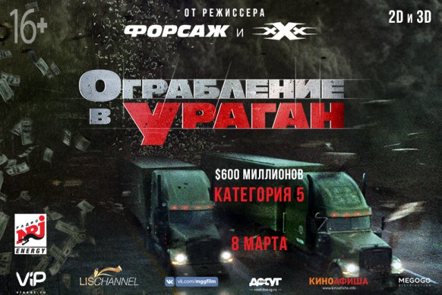 Фильм «Ограбление в ураган» (2018) - дата выхода, сюжет, актеры и роли